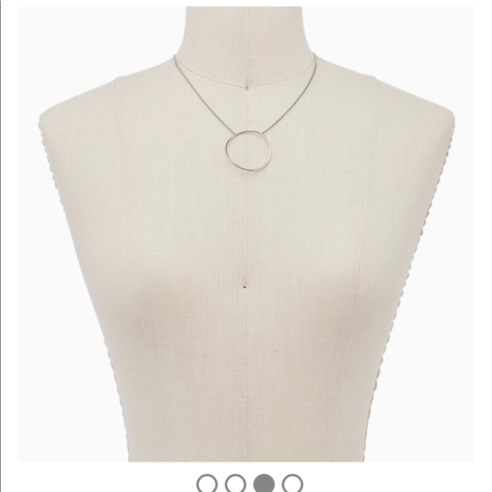 NWT Skagen Kariana Silver-Tone Circle Necklace